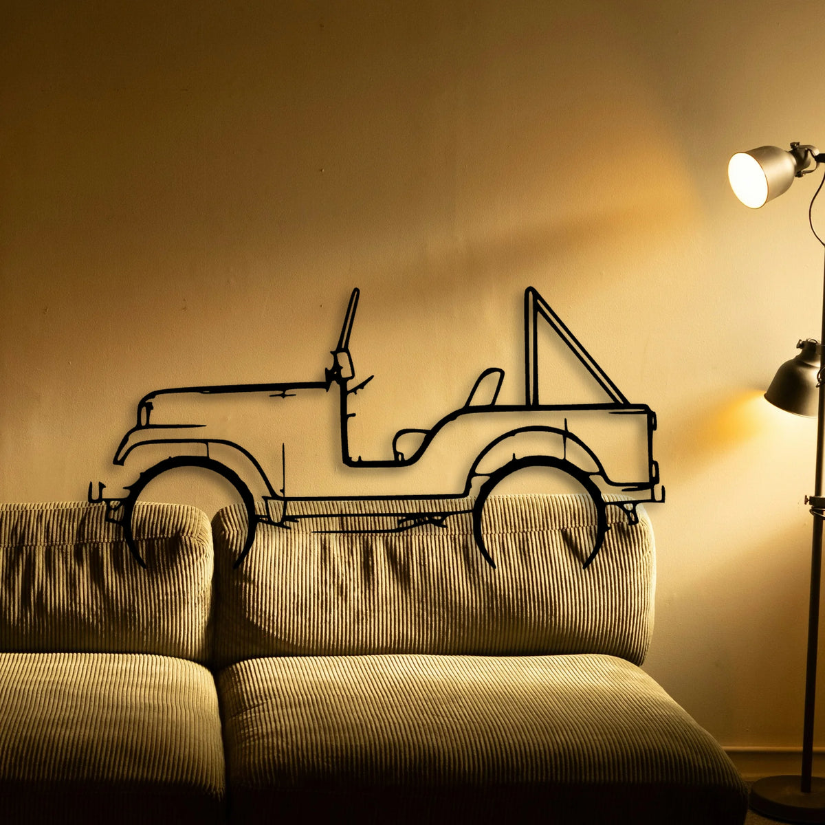 CJ5 1969 Classic Silhouette Metal Wall Art - Tinvibe