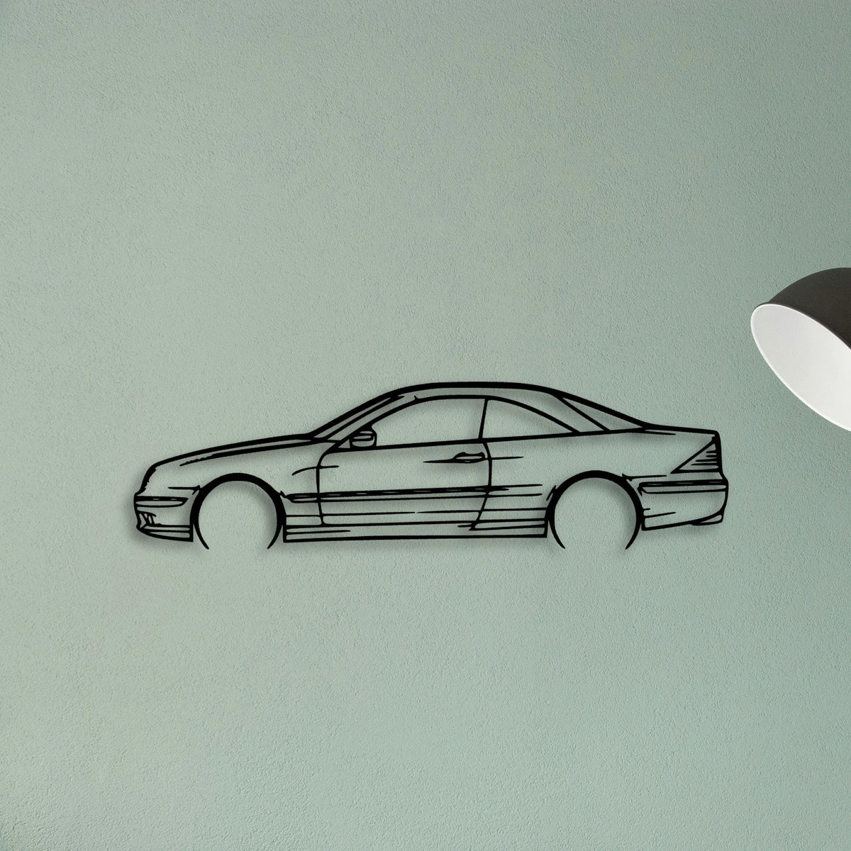 CL55 AMG 2004 Classic Silhouette Metal Wall Art - Tinvibe