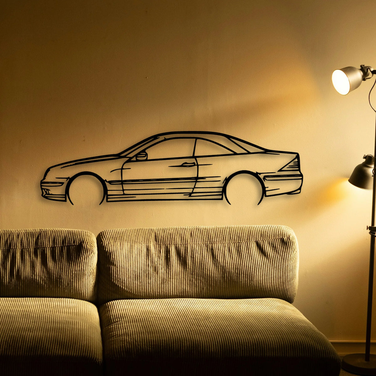CL55 AMG 2004 Classic Silhouette Metal Wall Art - Tinvibe