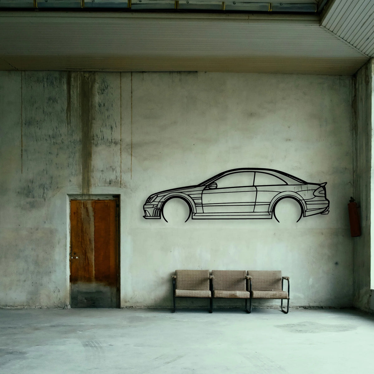 CLK63 Black Series 2 Classic Silhouette Metal Wall Art - Tinvibe