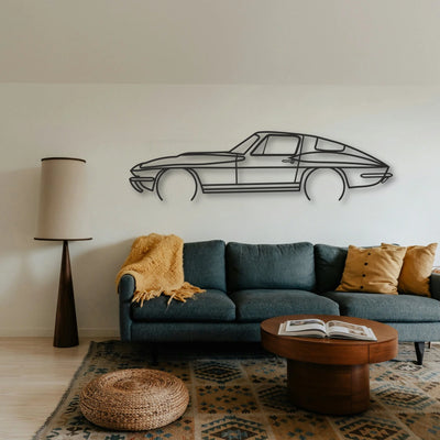 CORVETTE Classic Silhouette Metal Wall Art - Tinvibe