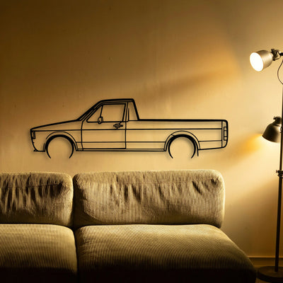 Caddy 1981 Classic Silhouette Metal Wall Art - Tinvibe