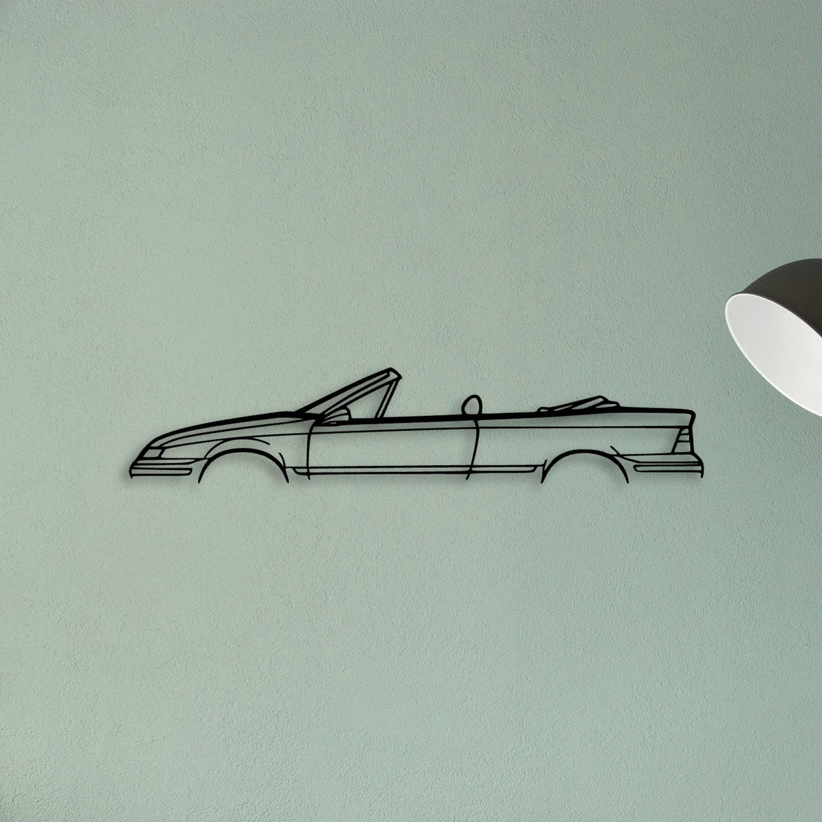 Calibra Cabrio 1992 Classic Silhouette Metal Wall Art - Tinvibe