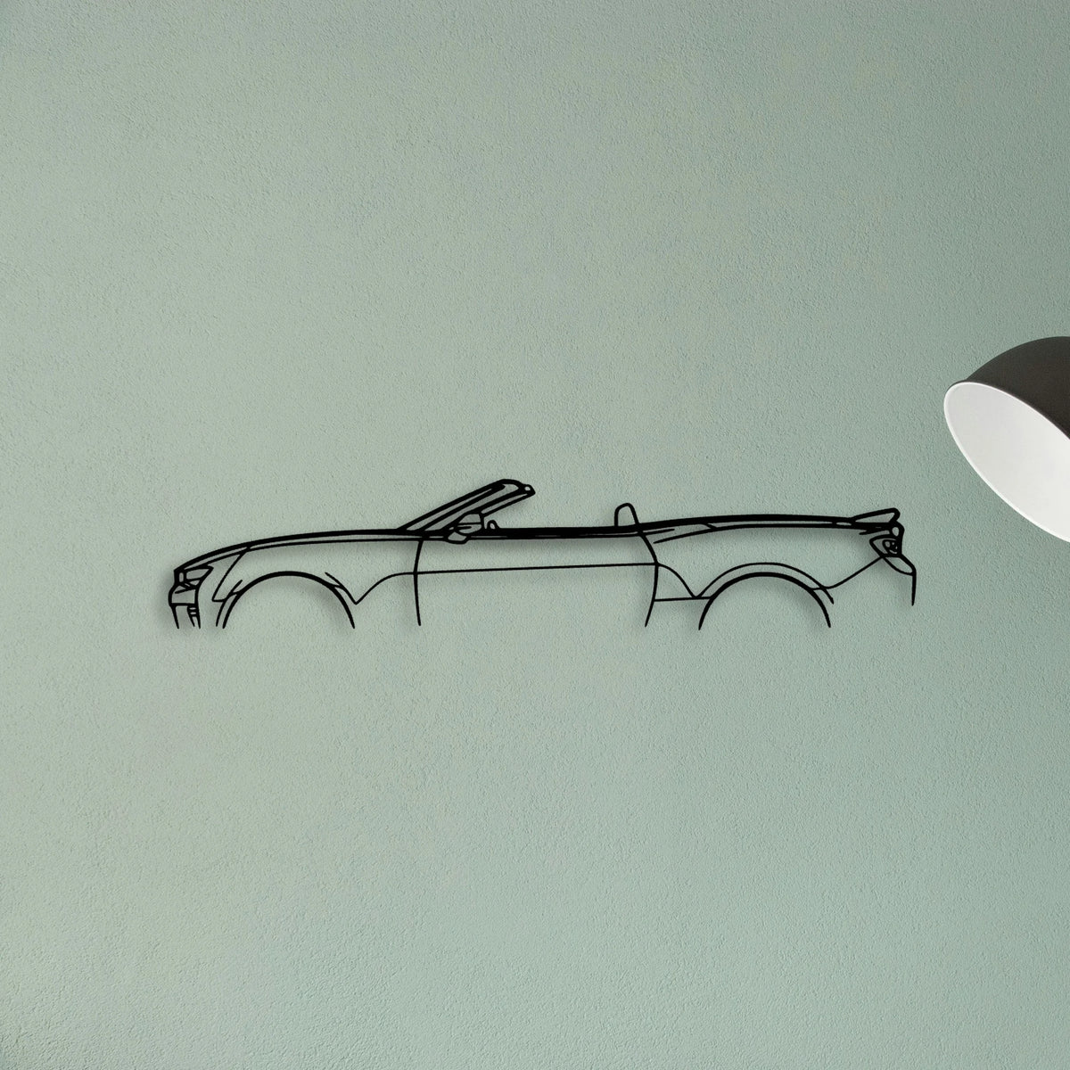 Camaro SS Convertible Classic Silhouette Metal Wall Art - Tinvibe