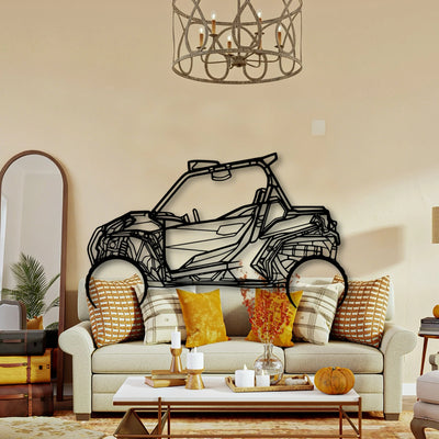 CAN AM Maverick 1000R Classic Silhouette Metal Wall Art - Tinvibe