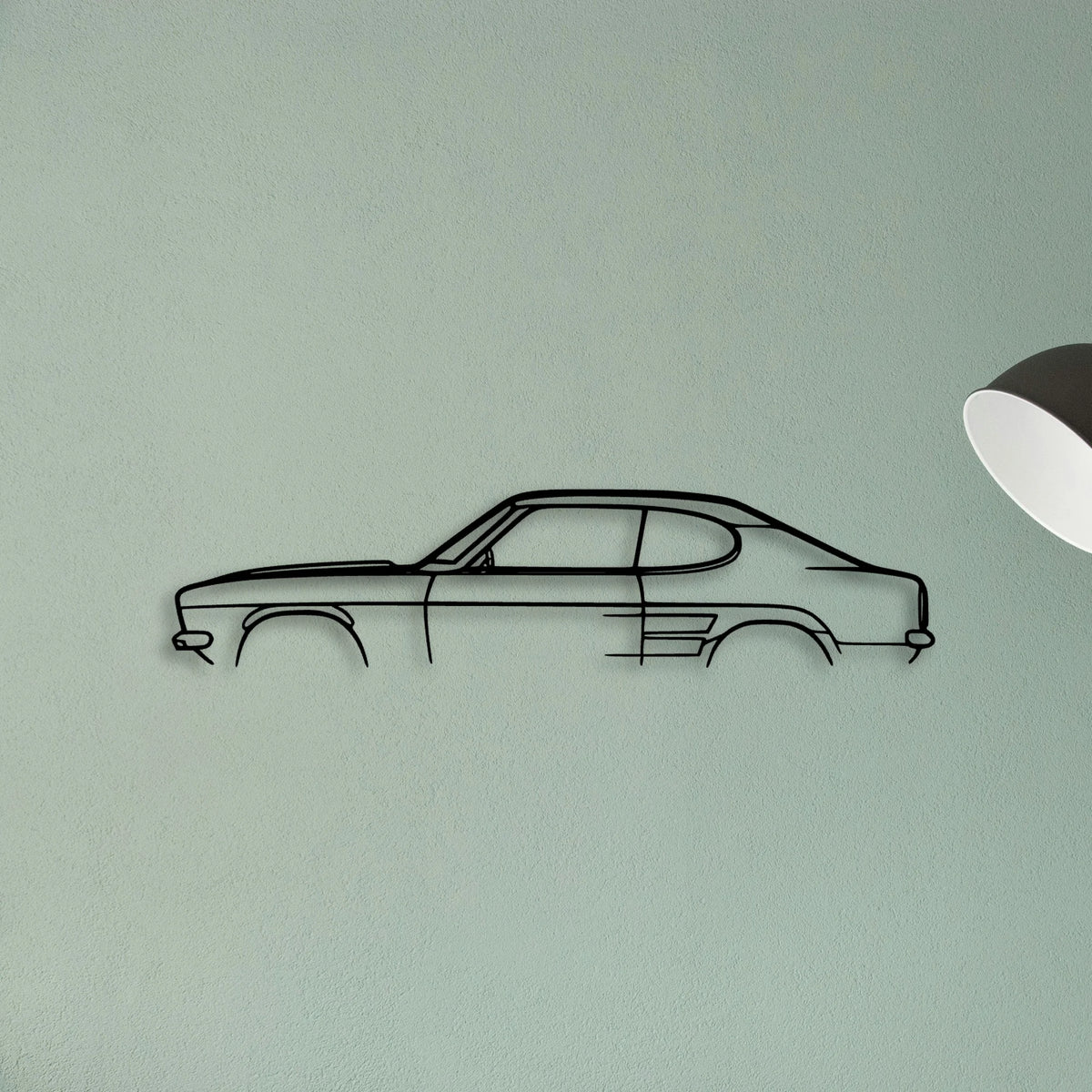 Capri 1969 Classic Silhouette Metal Wall Art - Tinvibe
