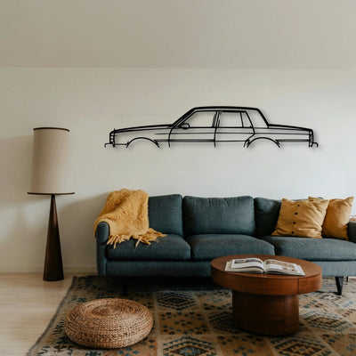 Caprice Brougham 1988 Classic Silhouette Metal Wall Art - Tinvibe