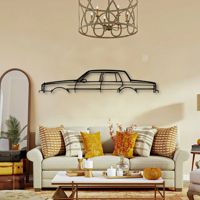 Caprice Brougham 1988 Classic Silhouette Metal Wall Art - Tinvibe