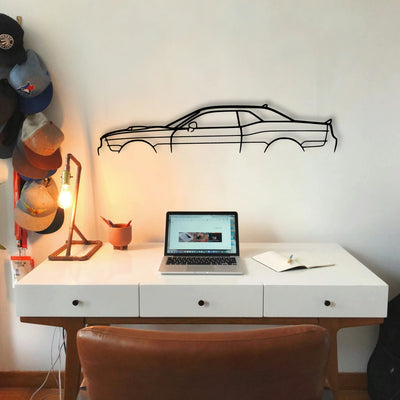 Challenger Scatpack Classic Silhouette Metal Wall Art - Tinvibe