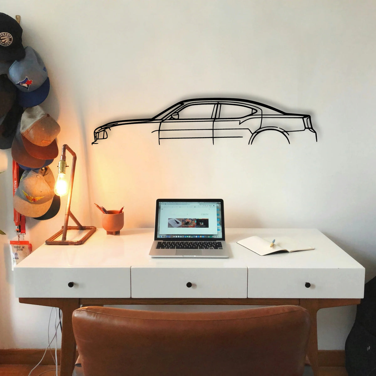 Charger 2008 Classic Silhouette Metal Wall Art - Tinvibe