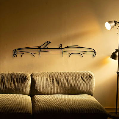 Chevelle Convertible 1971 Classic Silhouette Metal Wall Art - Tinvibe