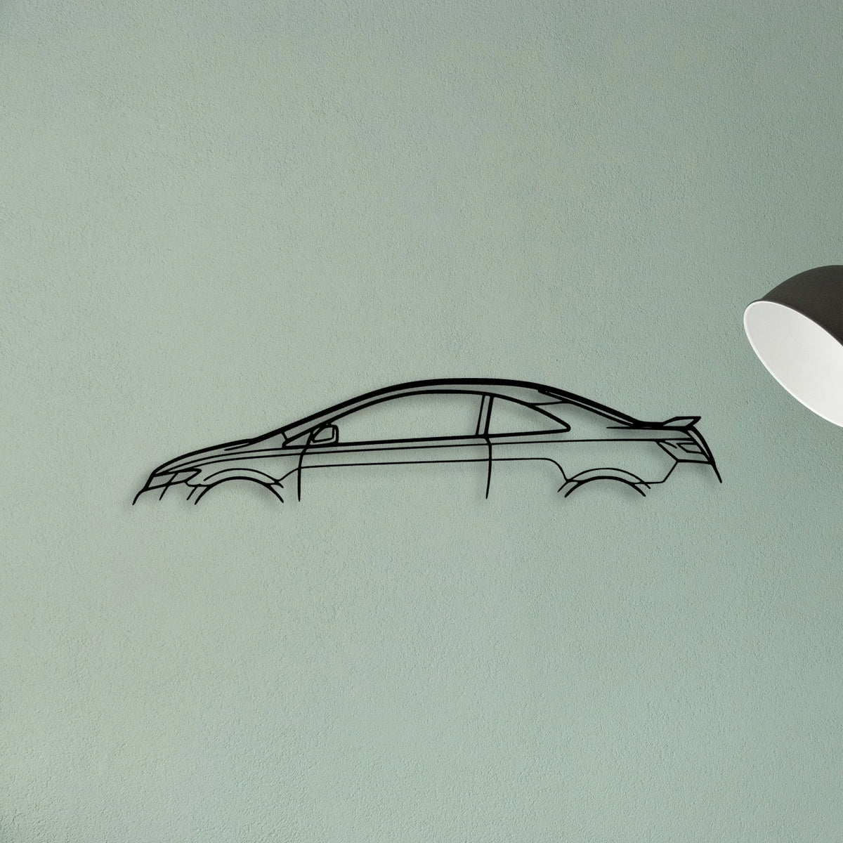 Civic SI Coupe 2006 Classic Silhouette Metal Wall Art - Tinvibe