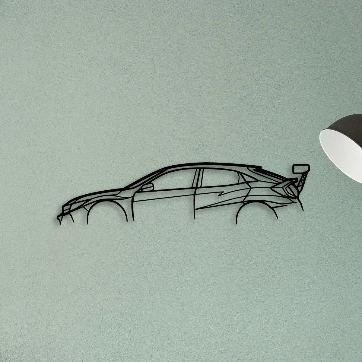 Civic TCR Classic Silhouette Metal Wall Art - Tinvibe