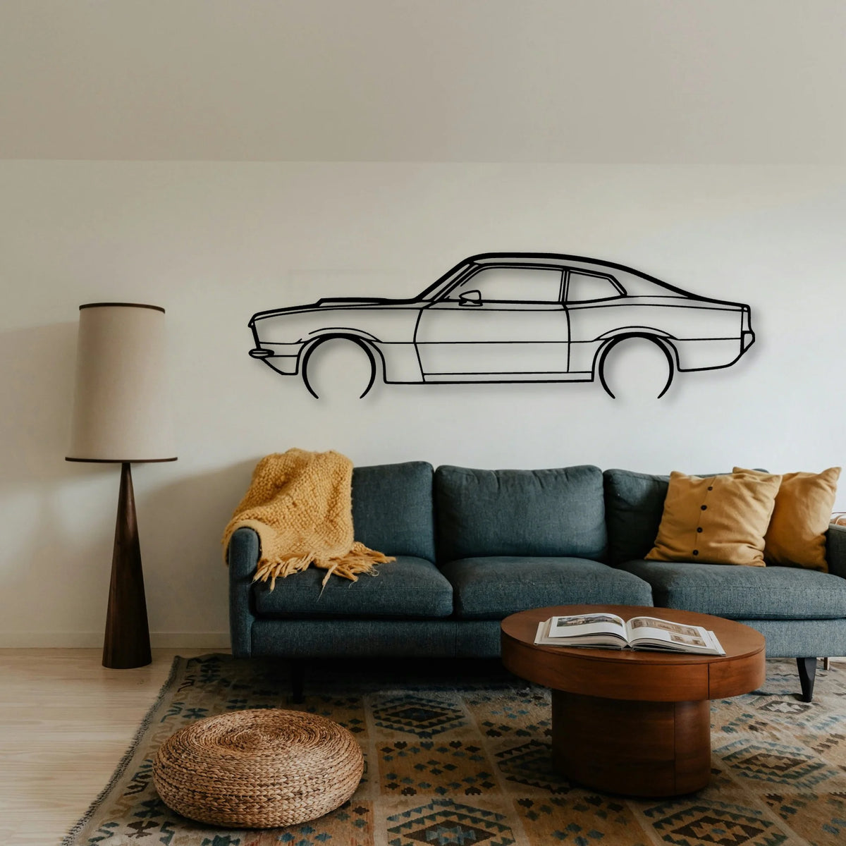 Comet 1973 Classic Silhouette Metal Wall Art - Tinvibe