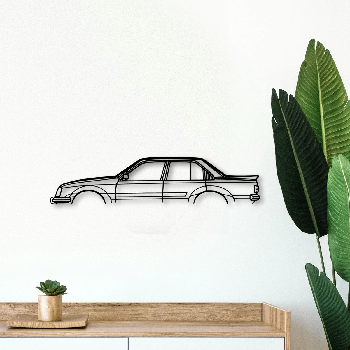 Commodore VC Brock Classic Silhouette Metal Wall Art - Tinvibe