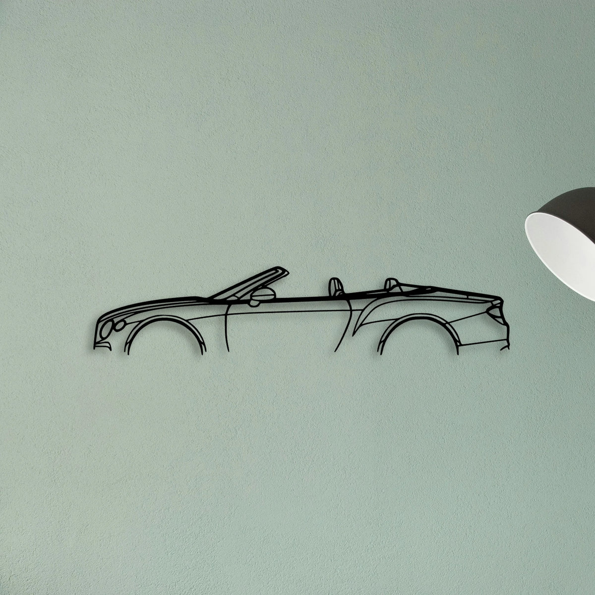 Continental GT Speed Convertible Classic Silhouette Metal Wall Art - Tinvibe