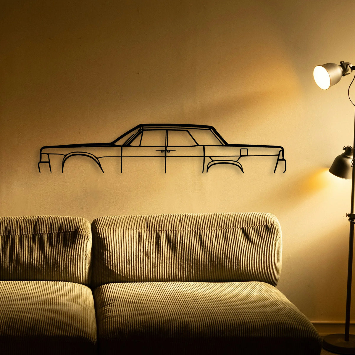 Continental Sedan Classic Silhouette Metal Wall Art - Tinvibe