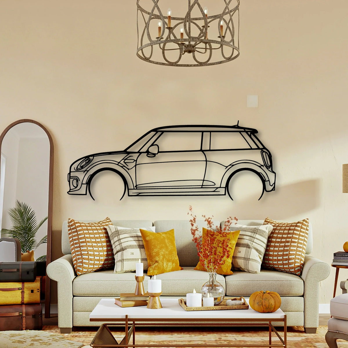 Cooper S 2015 Classic Silhouette Metal Wall Art - Tinvibe