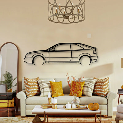 Corrado 1990 2 Classic Silhouette Metal Wall Art - Tinvibe