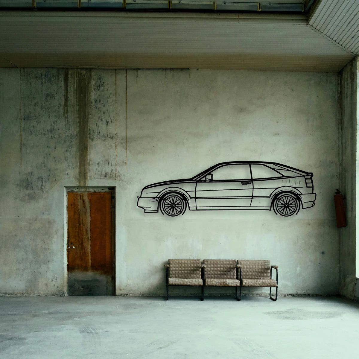 Corrado 1994 Classic Silhouette Metal Wall Art - Tinvibe