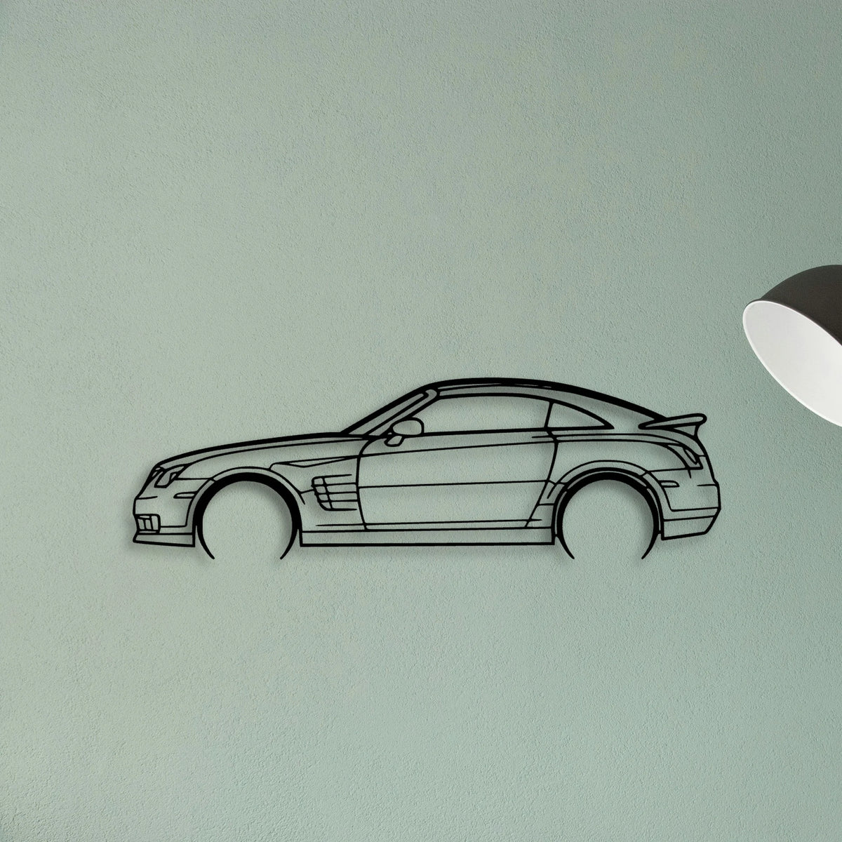 Crossfire Coupe 2005 Classic Silhouette Metal Wall Art - Tinvibe