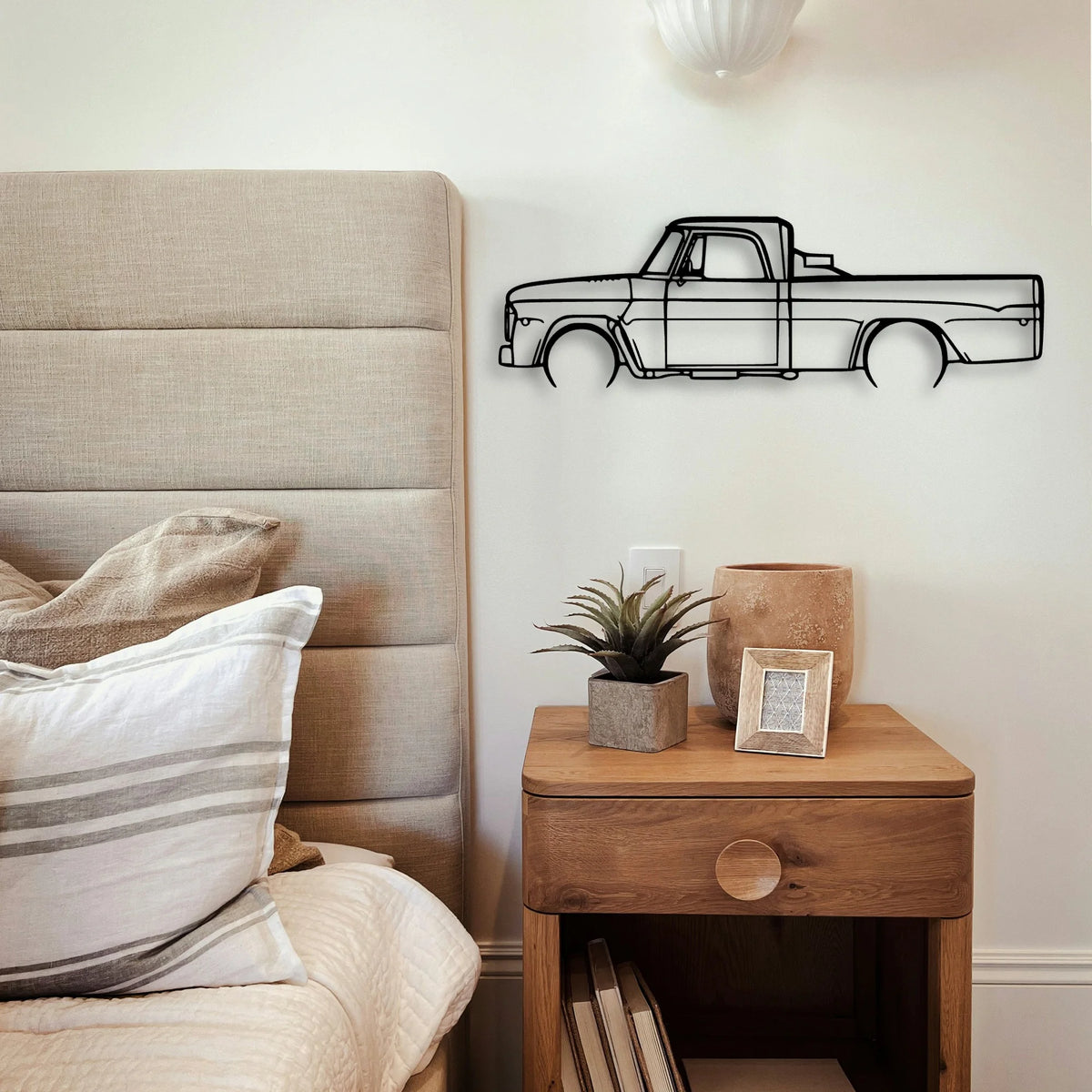 D100 1968 Classic Silhouette Metal Wall Art - Tinvibe