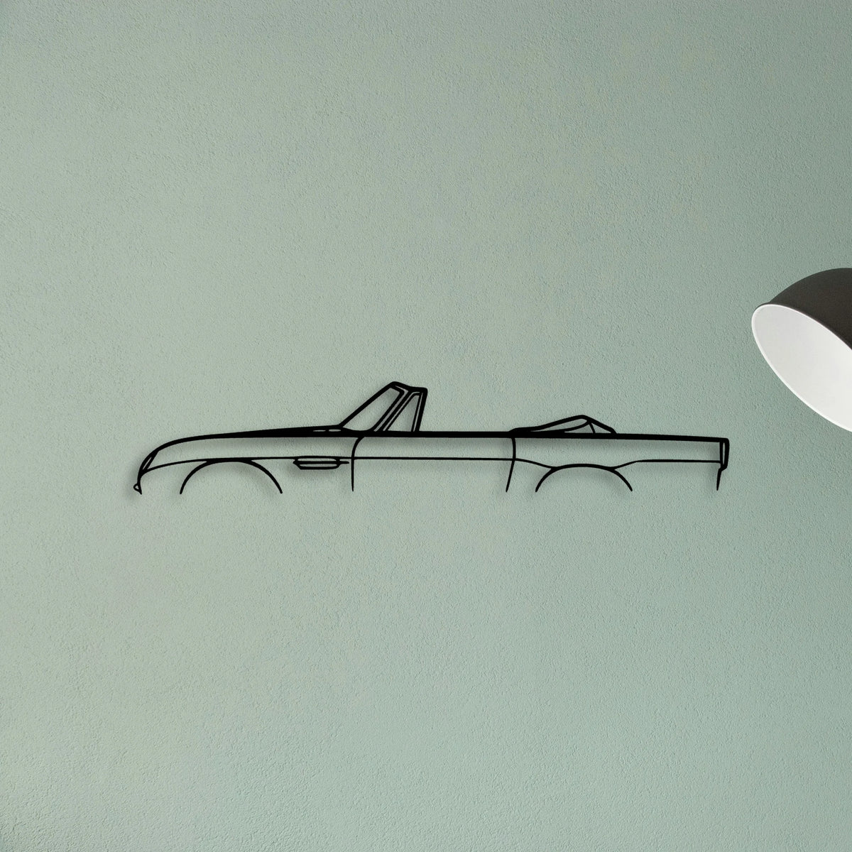 DB5 Volante Convertible Classic Silhouette Metal Wall Art - Tinvibe