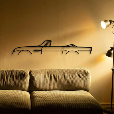 DB5 Volante Convertible Classic Silhouette Metal Wall Art - Tinvibe