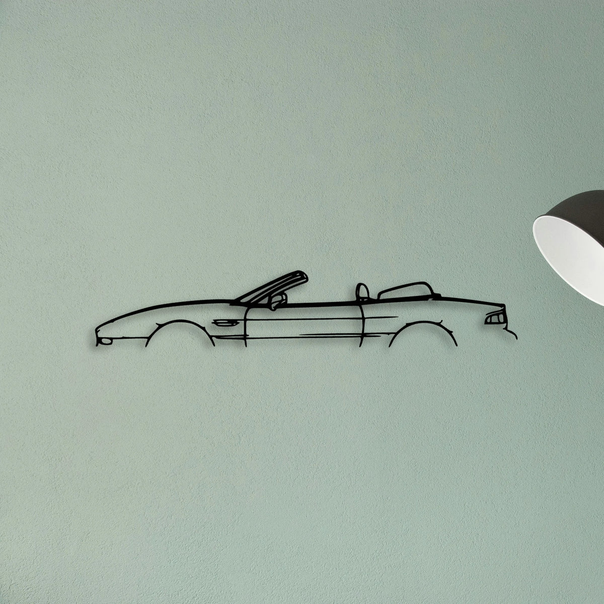DB7 Volante 1999 Classic Silhouette Metal Wall Art - Tinvibe