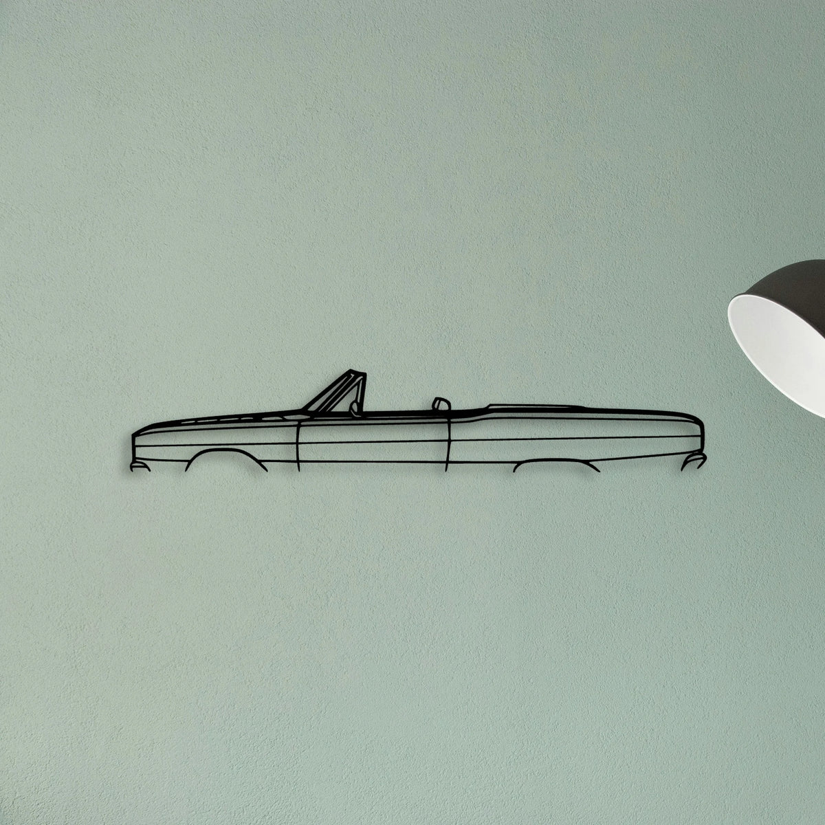 Dart Convertible 1969 Classic Silhouette Metal Wall Art - Tinvibe