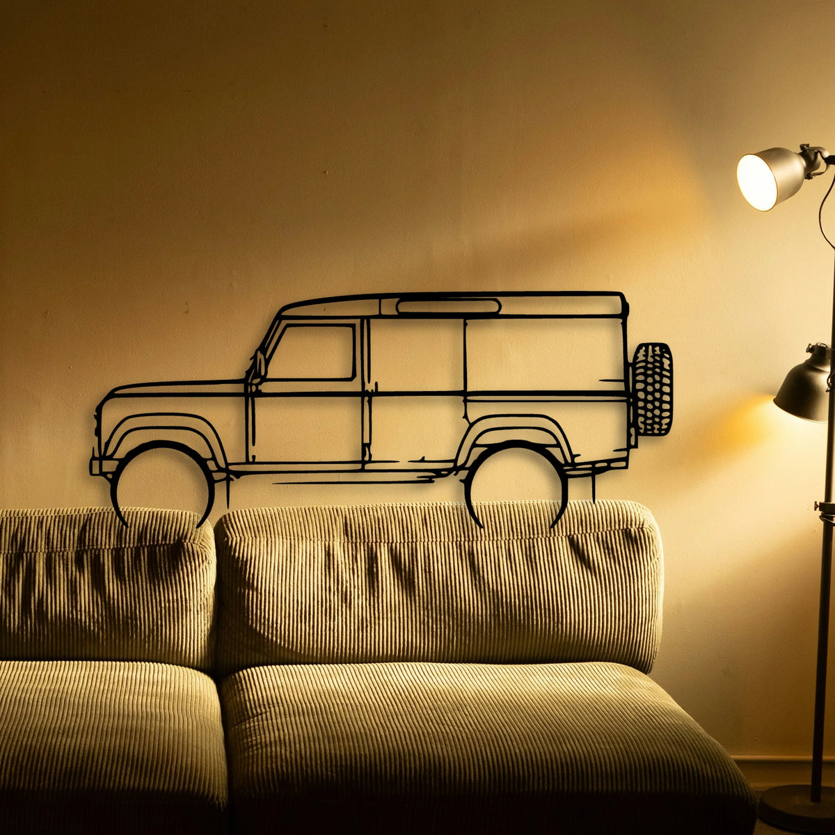 Defender 110 1992 Classic Silhouette Metal Wall Art - Tinvibe