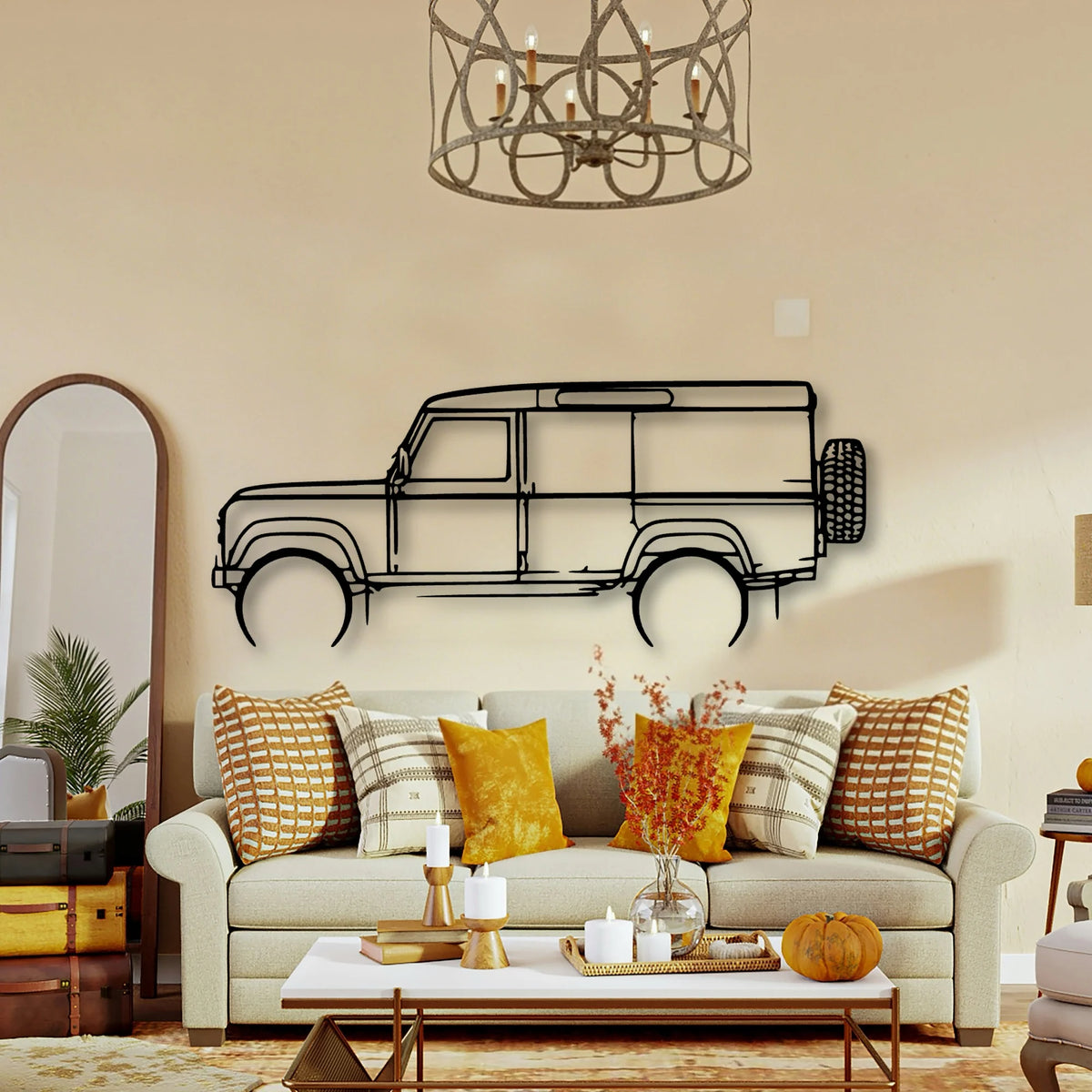 Defender 110 1992 Classic Silhouette Metal Wall Art - Tinvibe