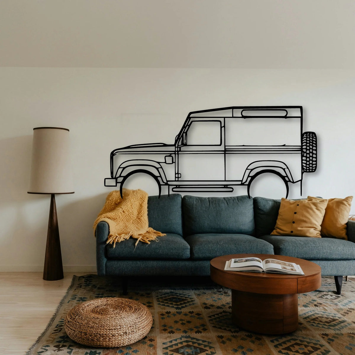 Defender 90 Classic Silhouette Metal Wall Art - Tinvibe