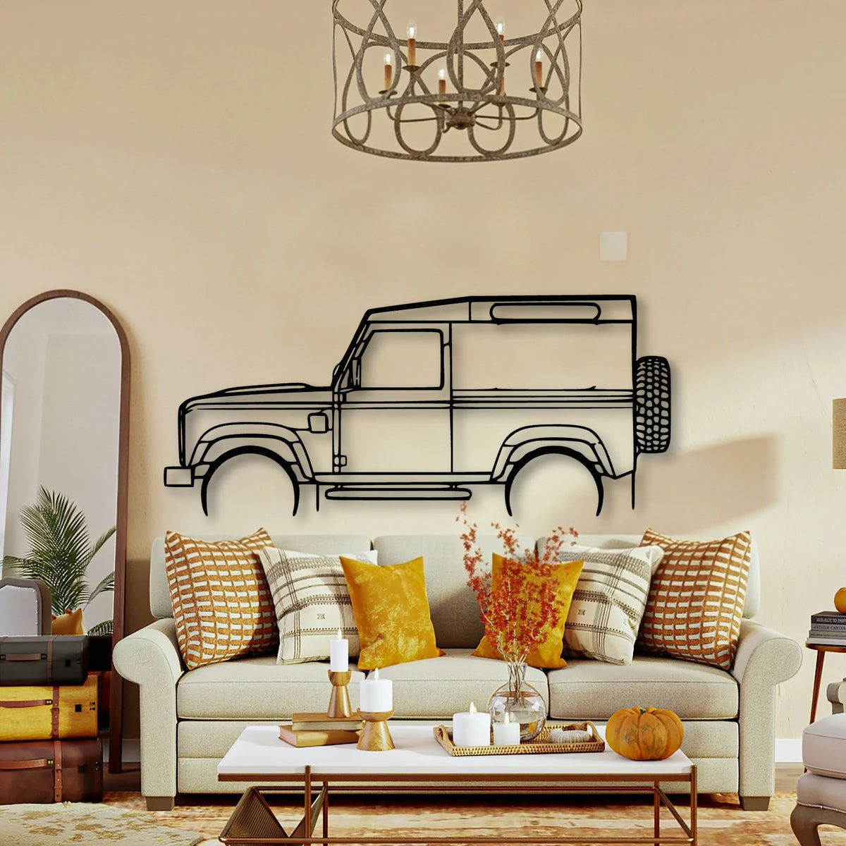 Defender 90 Classic Silhouette Metal Wall Art - Tinvibe