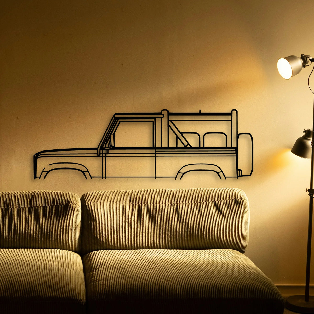 Defender 90 1994 Classic Silhouette Metal Wall Art - Tinvibe
