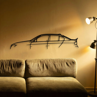 E90 2007 Classic Silhouette Metal Wall Art - Tinvibe