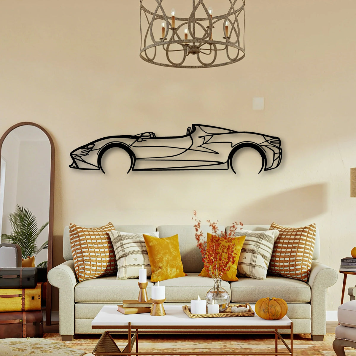 Elva 2022 Classic Silhouette Metal Wall Art - Tinvibe