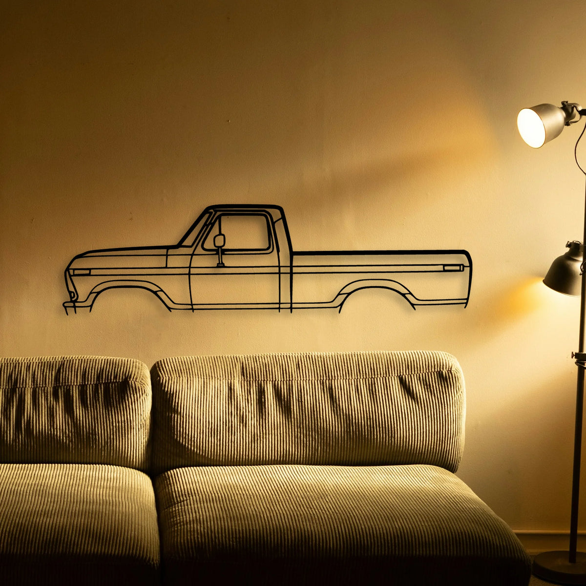 F 100 Classic Silhouette Metal Wall Art - Tinvibe