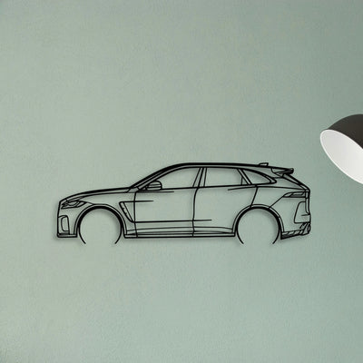 F Pace SVR 2 Classic Silhouette Metal Wall Art - Tinvibe
