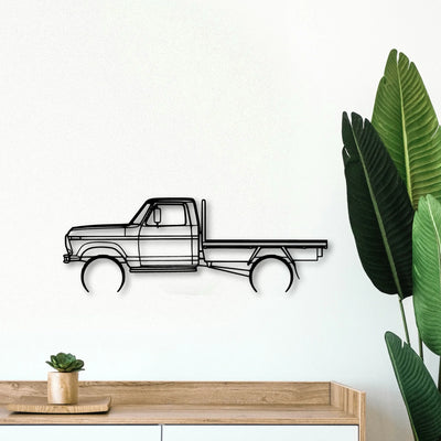 F100 Tray 1977 Classic Silhouette Metal Wall Art - Tinvibe