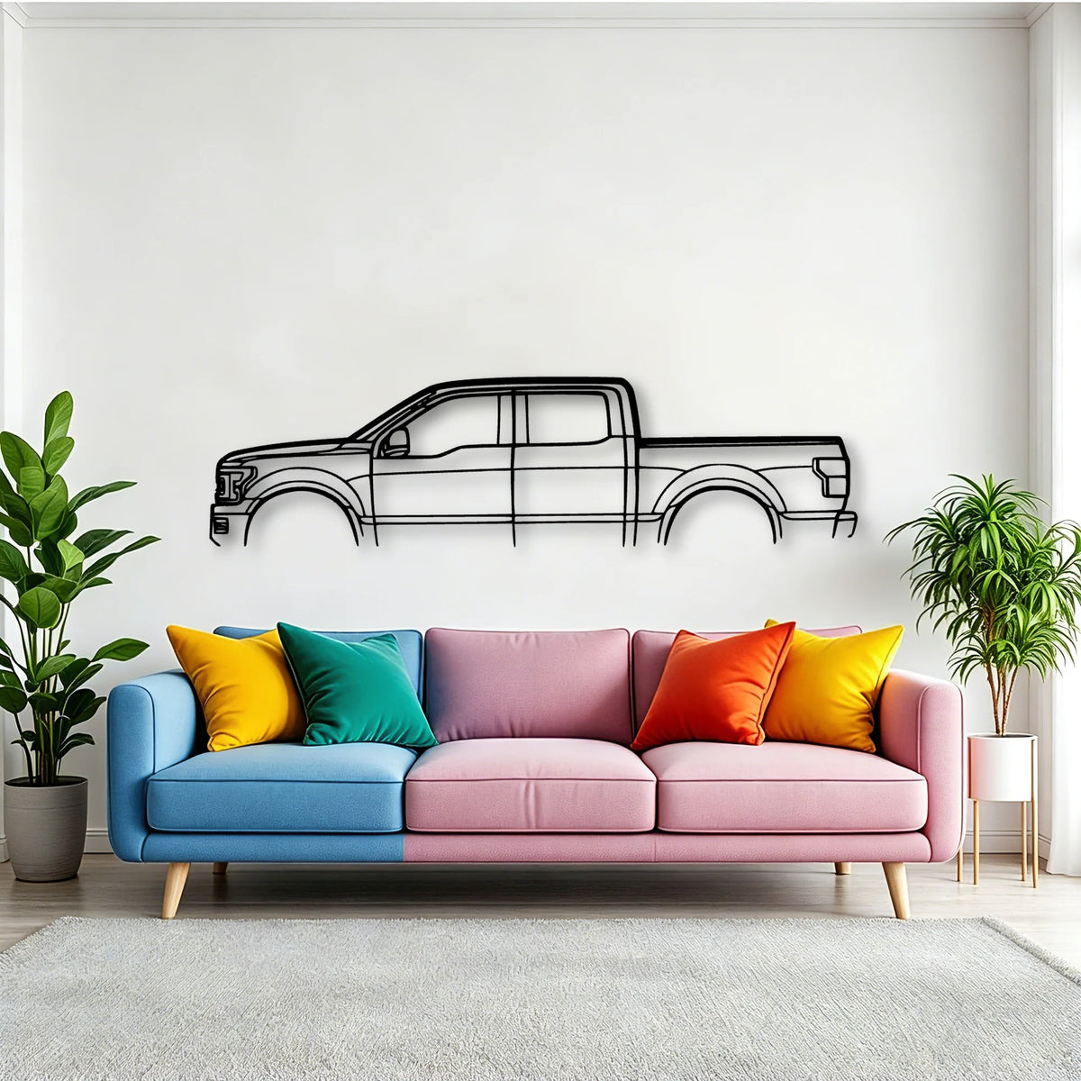 F150 Limited Classic Silhouette Metal Wall Art - Tinvibe