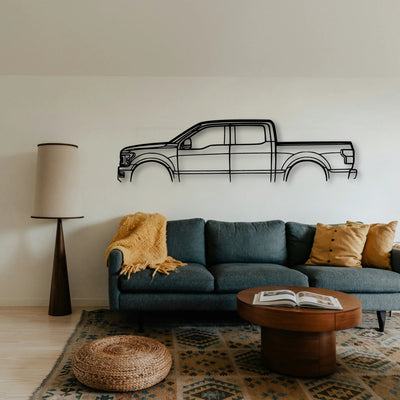 F150 Limited Classic Silhouette Metal Wall Art - Tinvibe