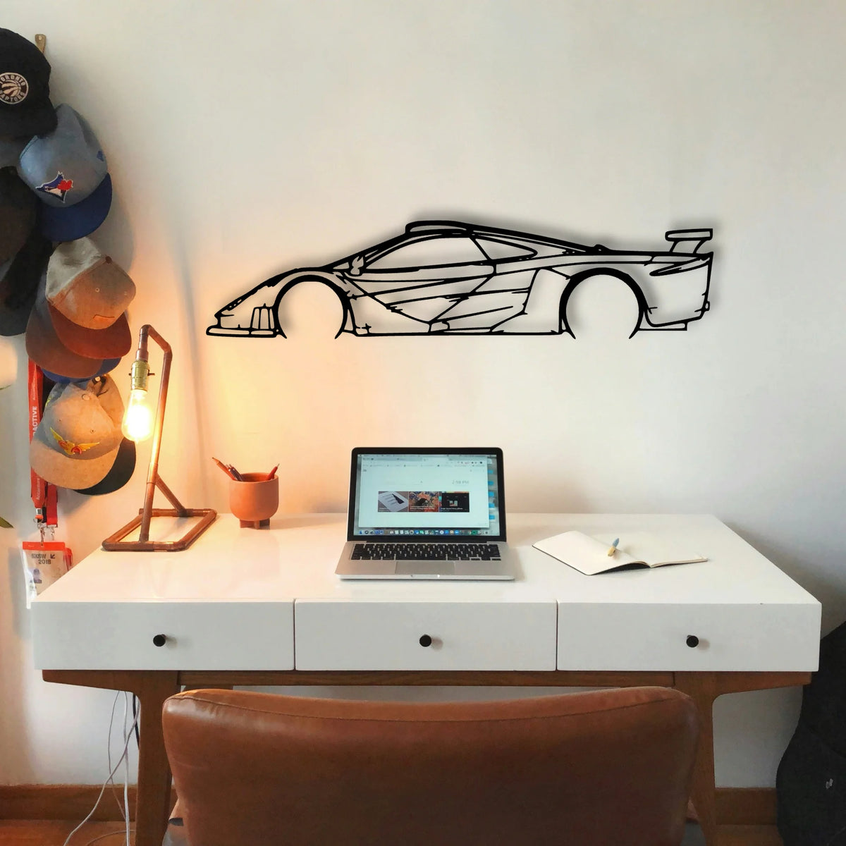 F1 GTR Longtail Classic Silhouette Metal Wall Art - Tinvibe