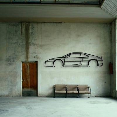 F355 Classic Silhouette Metal Wall Art - Tinvibe