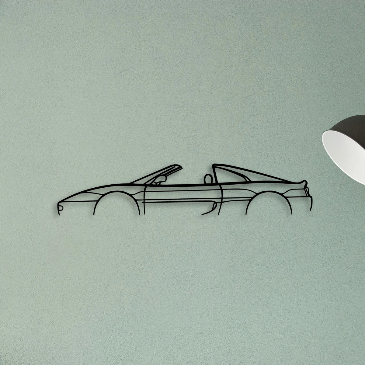F355 GTS Classic Silhouette Metal Wall Art - Tinvibe