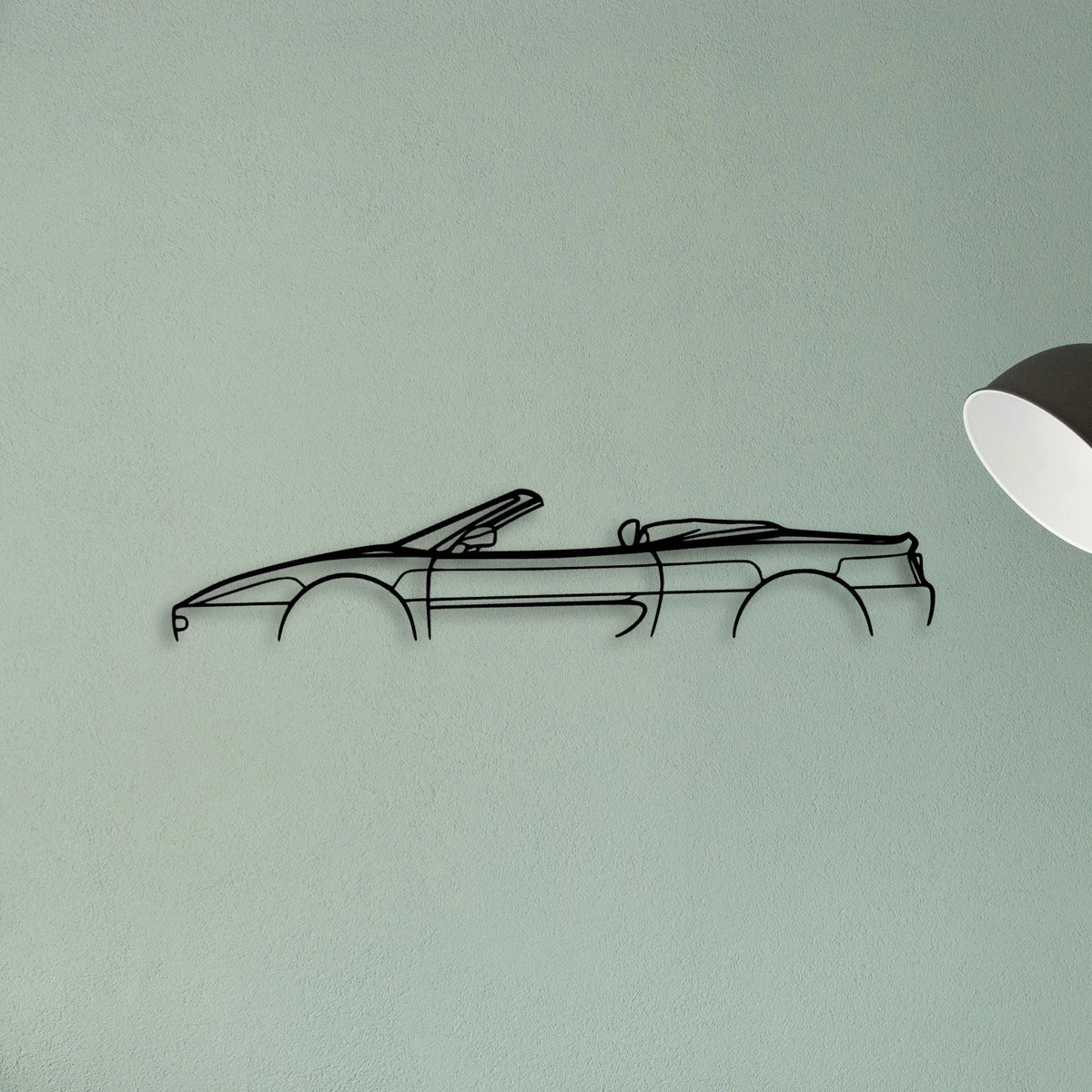 F355 Spider Classic Silhouette Metal Wall Art - Tinvibe