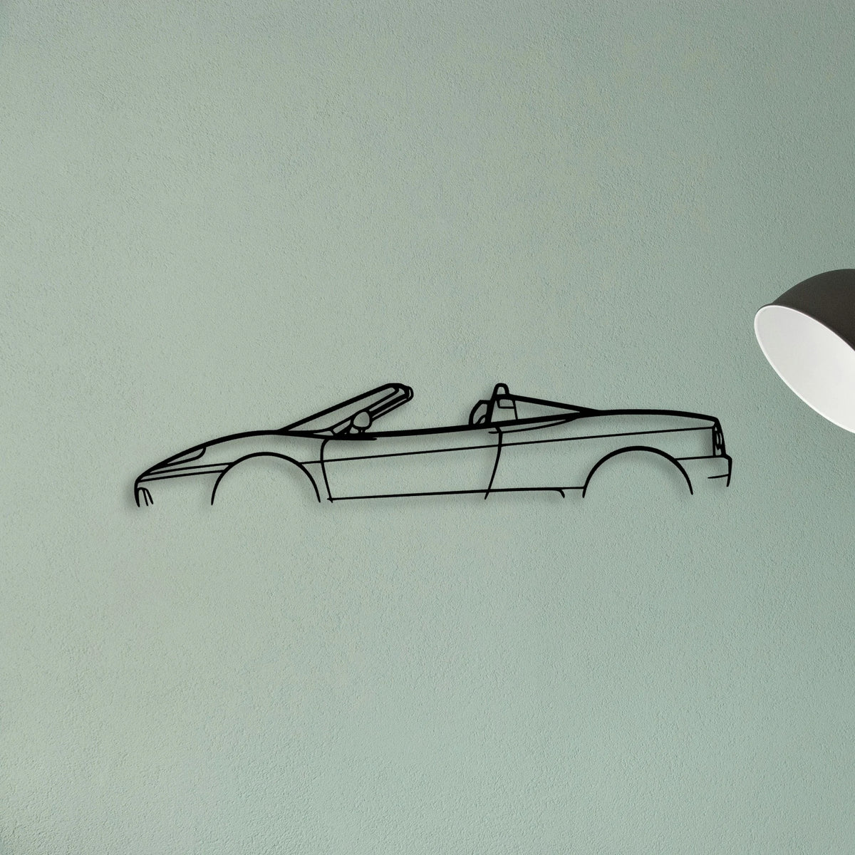 F360 Spyder Classic Silhouette Metal Wall Art - Tinvibe