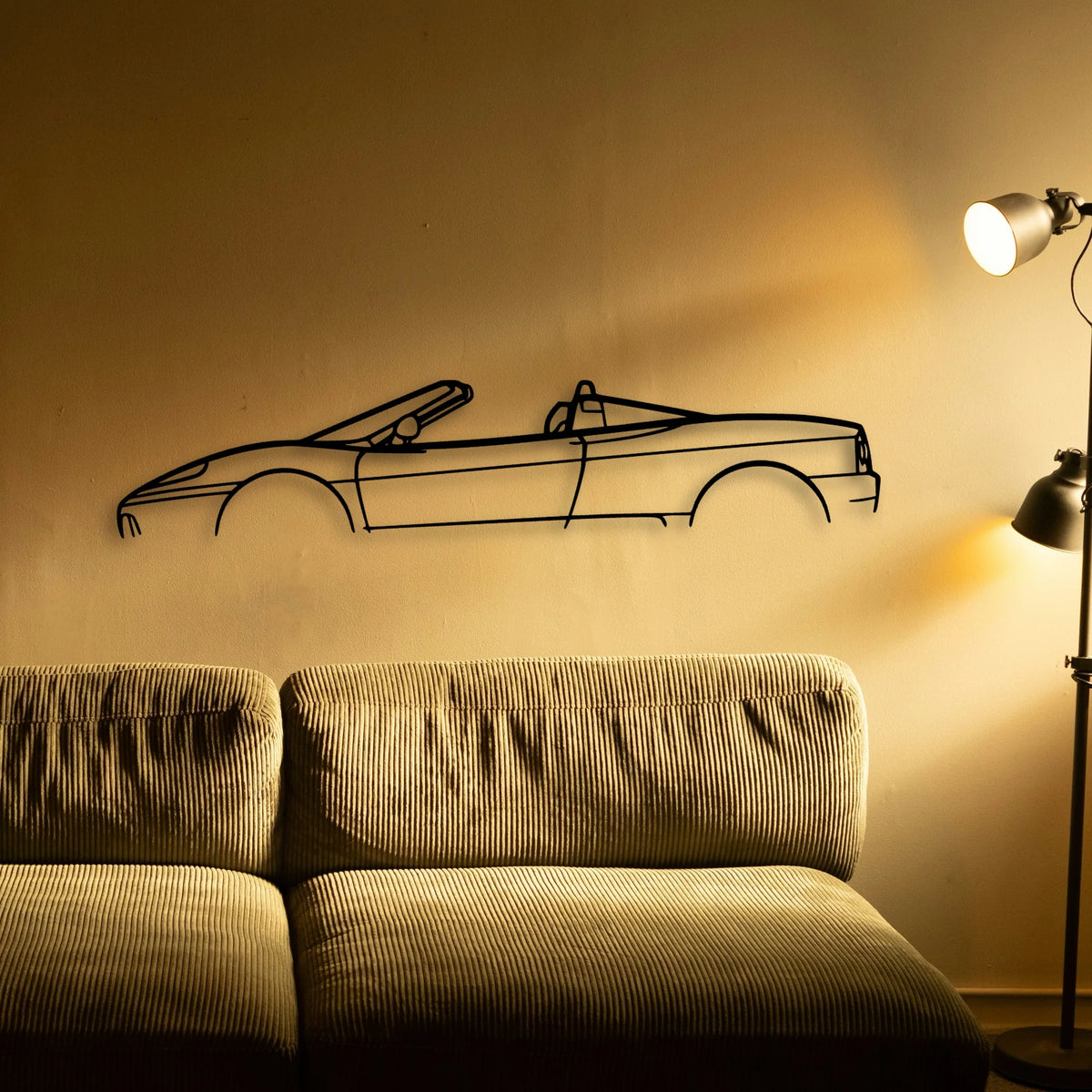F360 Spyder Classic Silhouette Metal Wall Art - Tinvibe