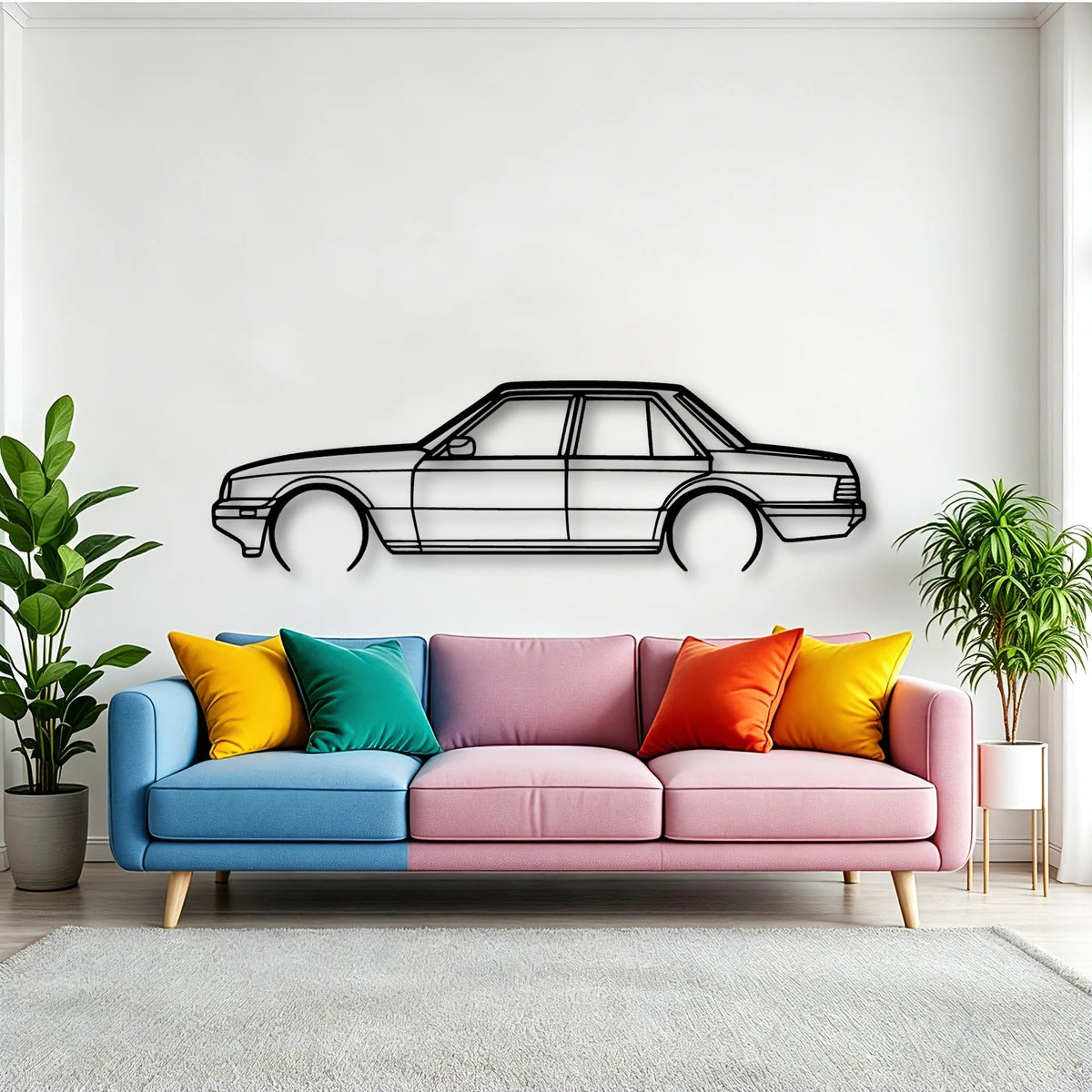 Falcon XF 1987 Classic Silhouette Metal Wall Art - Tinvibe