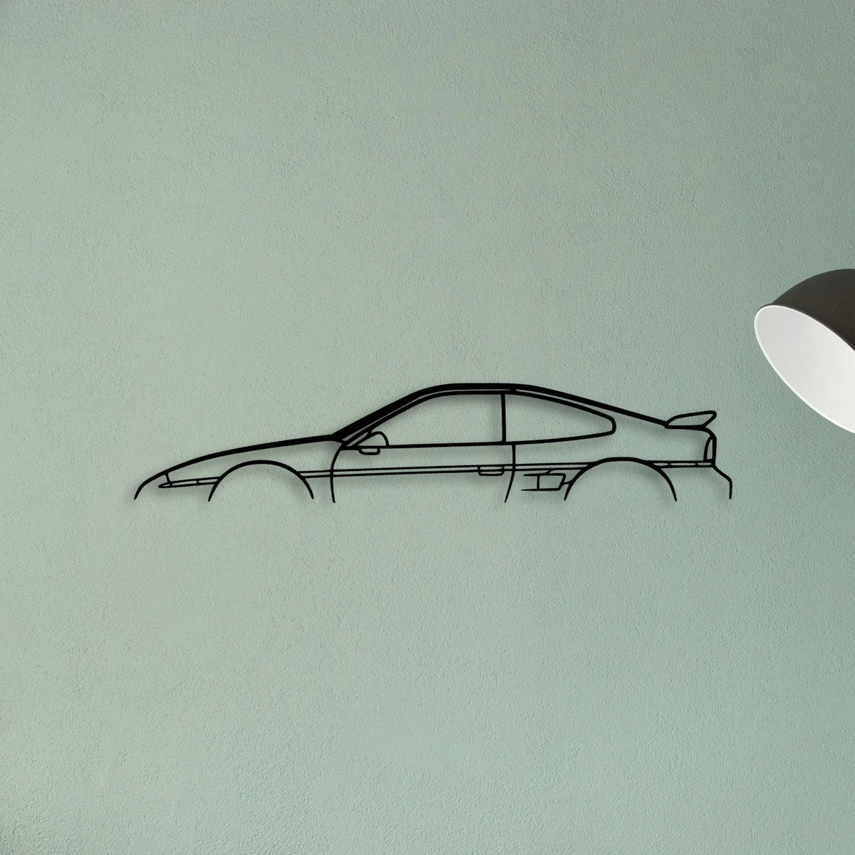Fiero 1987 Classic Silhouette Metal Wall Art - Tinvibe